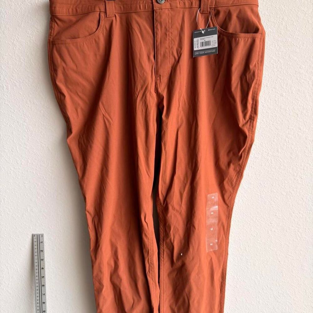 Eddie-bauer Women's Orange and Brown Trousers